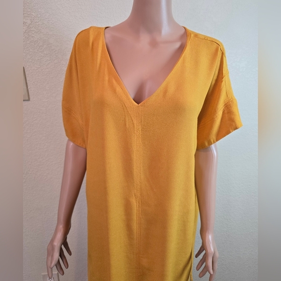 Madewell Medium Mustard Yellow Novel Shift Dress - Picture 9 of 12
